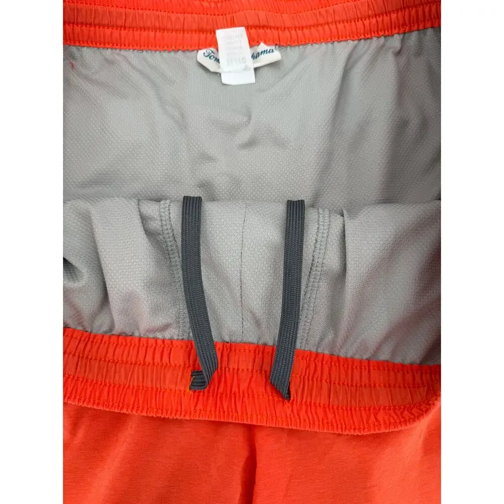 NWT Tommy Bahama Naples Circuit Bird of Paradise Red/Orange Swim Trunks Size XL